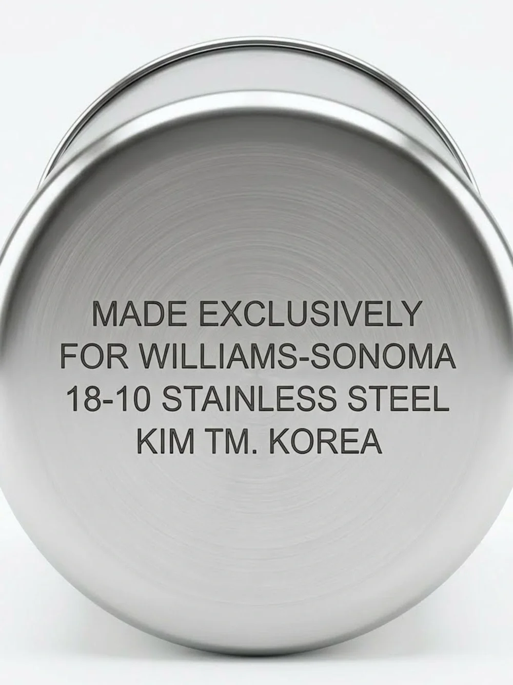Williams Sonoma Stainless Steel Utensil Holder Shiny Stainless 6.5” x 5.5”